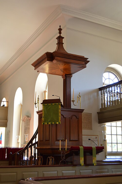 Interior of an 18th-century Anglican church