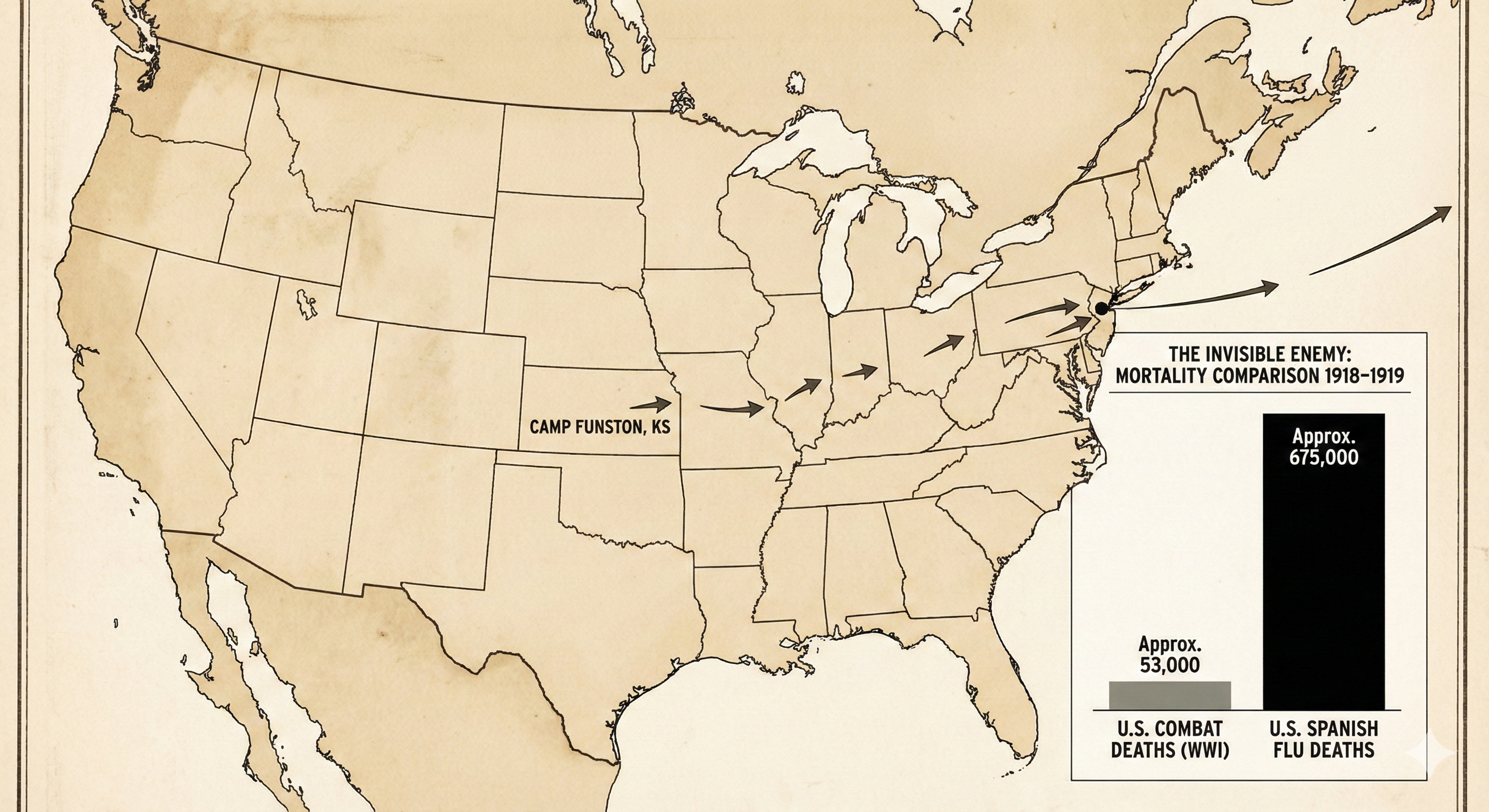 Data visualization WWI vs WWI domestic deaths