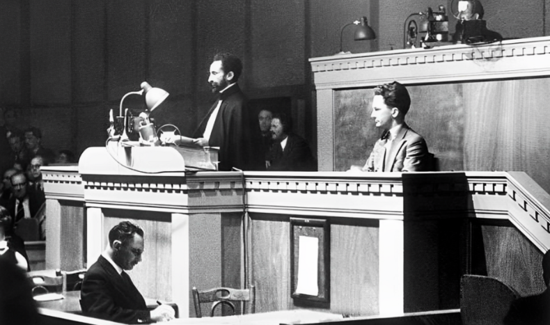 Haile Selassie at the League of Nations