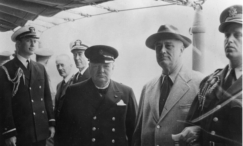 Roosevelt and Churchill at the Atlantic Conference