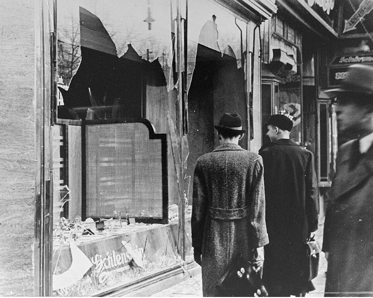 Destroyed Storefronts Following Kristallnacht
