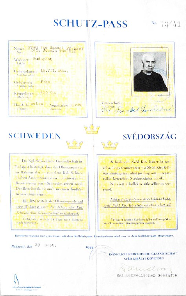 Protective Passport Issued by Raoul Wallenberg
