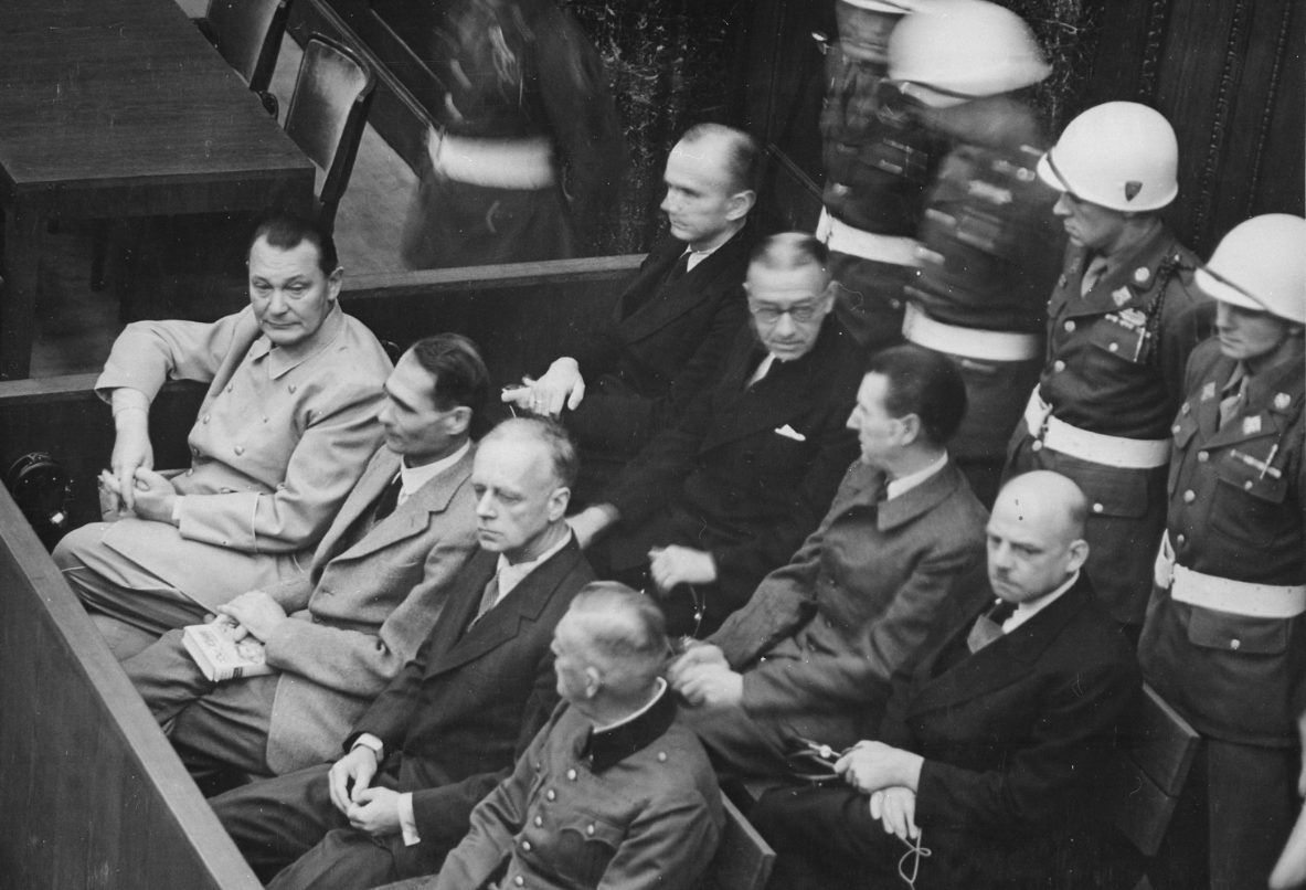 The Defendants' Dock at the Nuremberg Trials