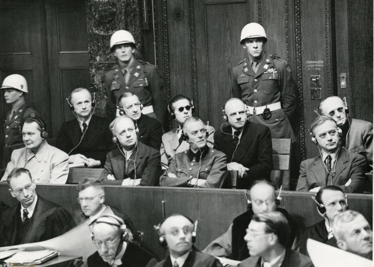 Defendants in the Dock at Nuremberg