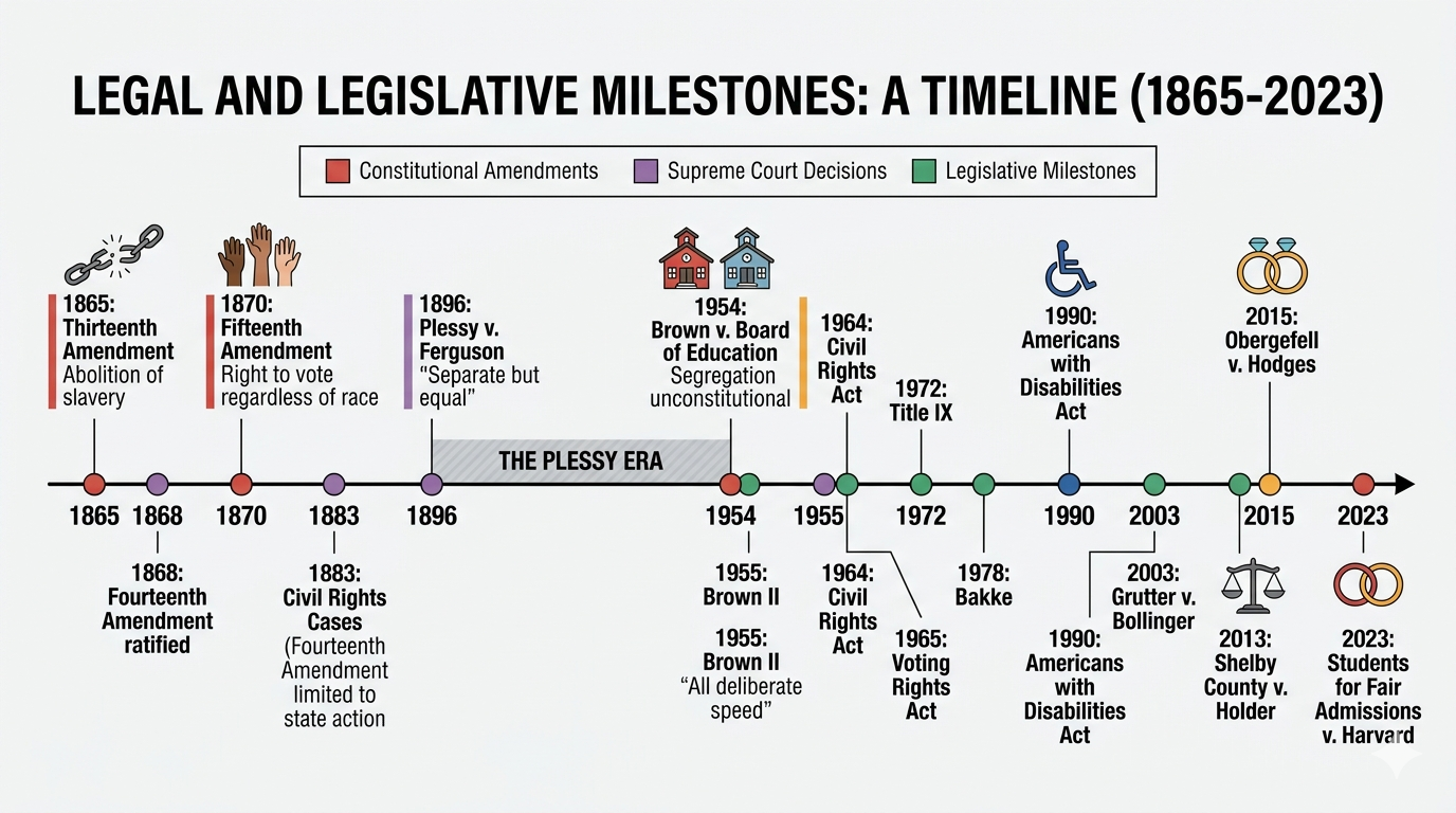 Timeline - Civil Rights Milestones, 1865-2023