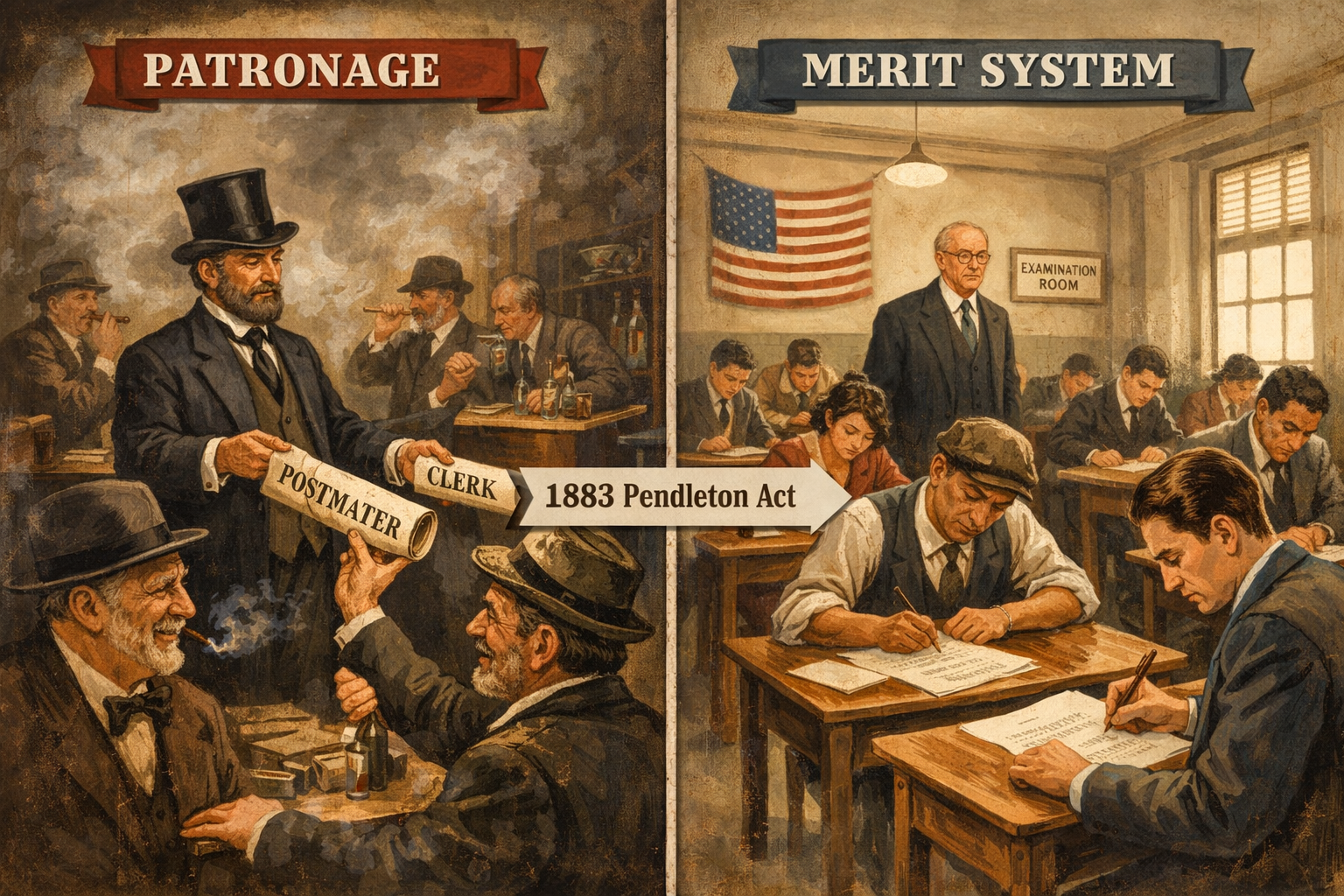 Patronage vs Merit System
